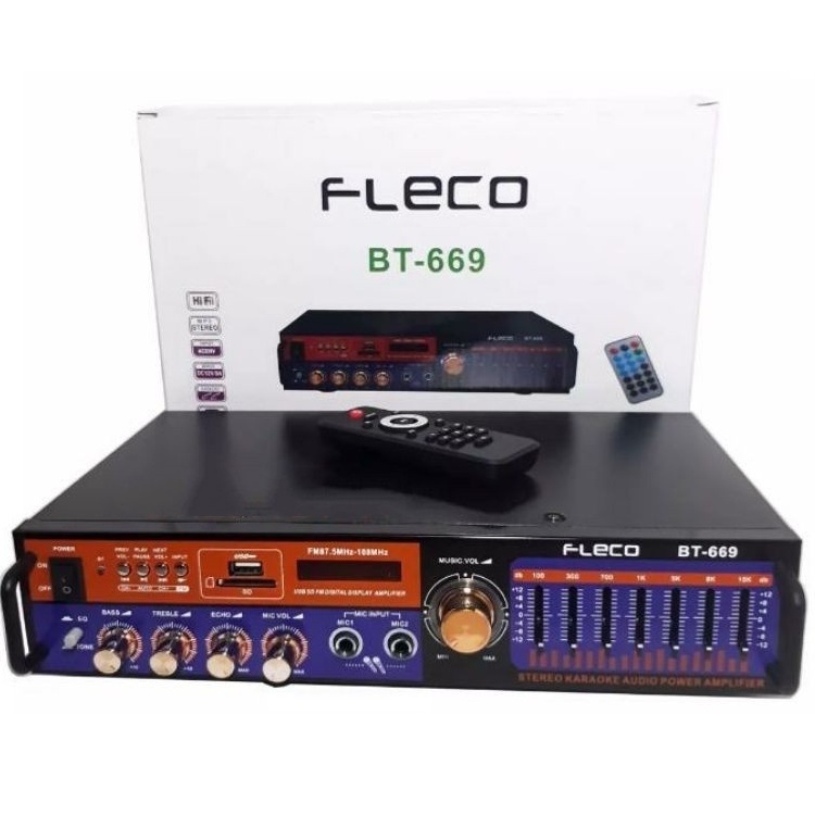COD Power Amplifier Karaoke BT 669 Ampli Bluetooth fleco BT-669