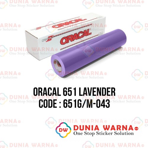 [Per Meter] ORACAL 651 043 LAVENDER Gloss Matt Doff Warna Ungu Skotlet Vinyl Lentur Motor Mobil