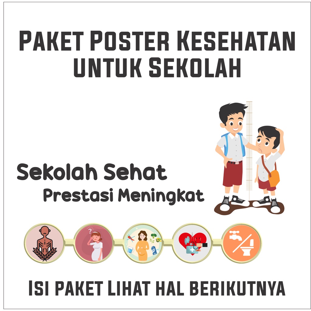 Jual Paket Poster Edukasi Sekolah Sehat Poster Kesehatan Sekolah Poster Uks Shopee Indonesia 2508