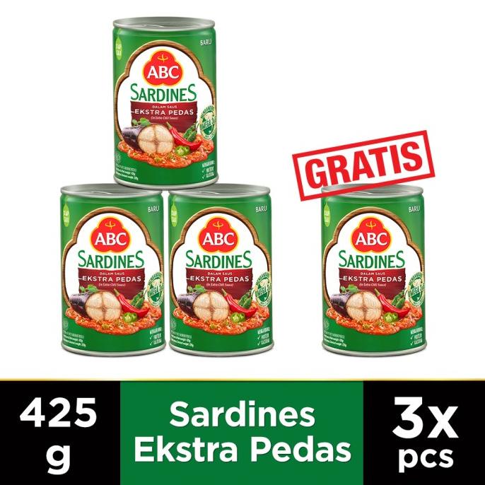 

vaargavaldian5678 ABC Sarden Saus Extra Pedas 425 g - Buy 3 pcs Get 1 pcs Free TERLARIS TERPERCAYA ORIGINAL