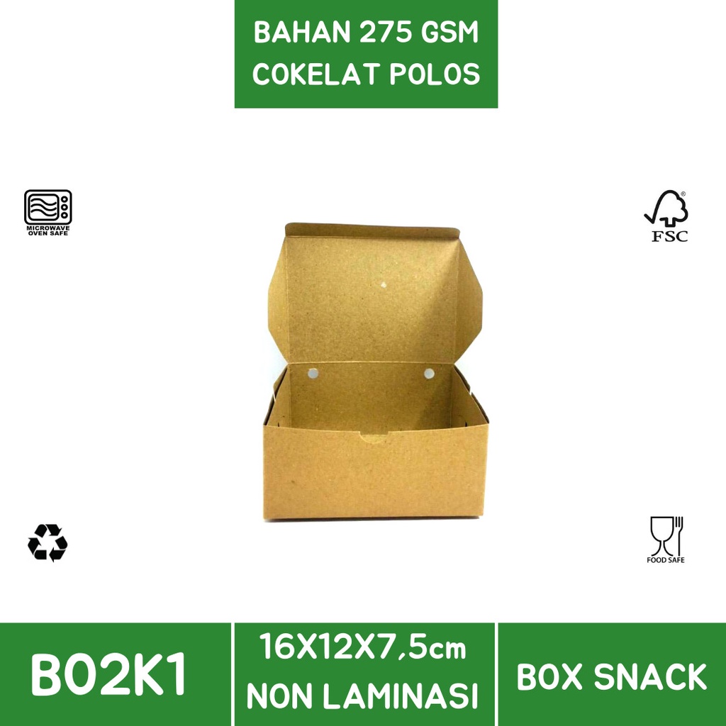 Box Snack Dus Roti Snack Box 16x12 (B2K1-Non Laminasi)