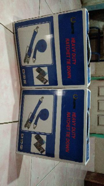 Rachet Tie Down 2x10m Cargo Lashing Tali Pengikat Barang Bak Truk