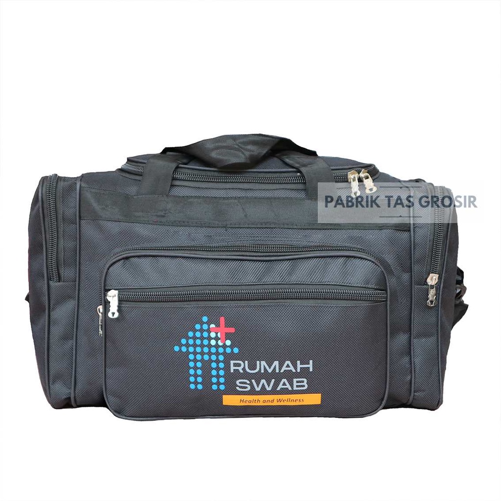 PESANAN GROSIR TAS TRAVEL SABLON RUMAH SWAB SEMINAR SOUVENIR PROMOSI MULTIFUNGSI HARGA EKONOMIS