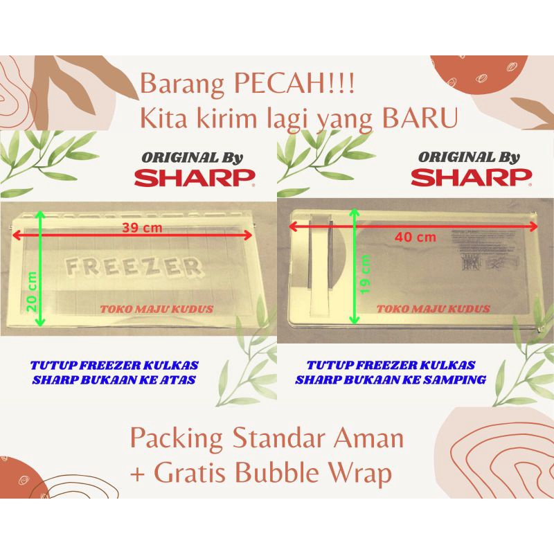 tutup freezer frezer friser kulkas sharp 1 pintu