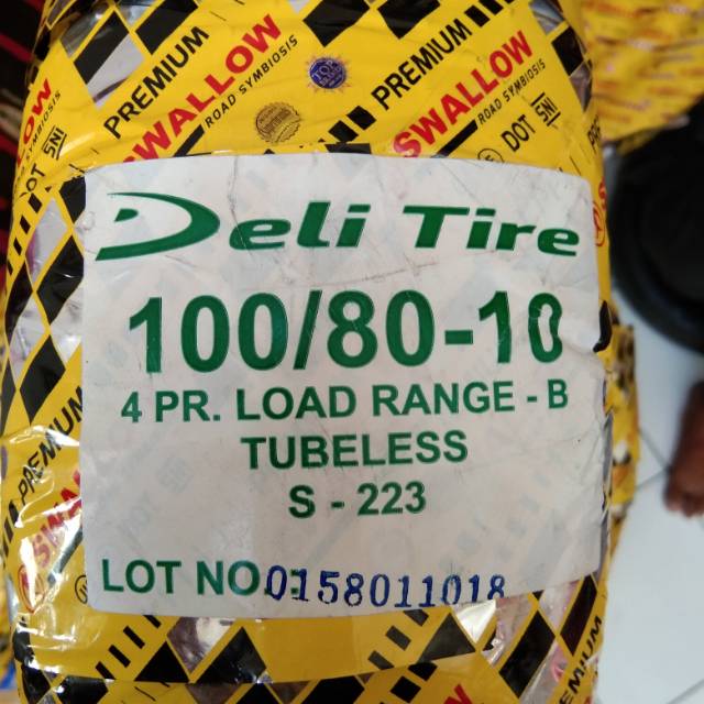 SWALLOW 100/80-10 S223 KEMBANG TAHU BAN VESPA ZIP DPN KYMCO VESPA KLSK