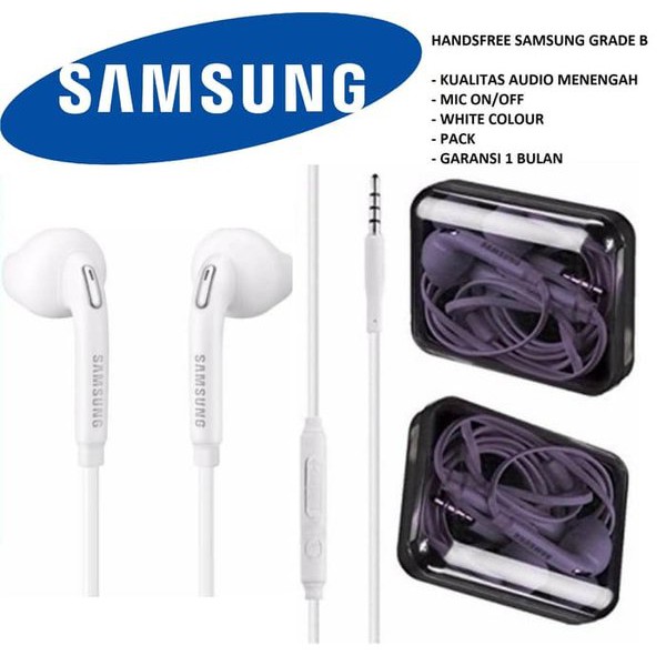 Handsfree Hf Headset Samsung S7 Edge Original