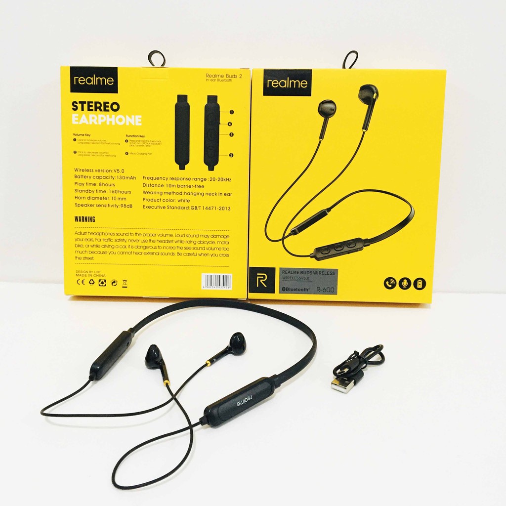 Earphone Headset Bluetooth Realme R-600 Wireless