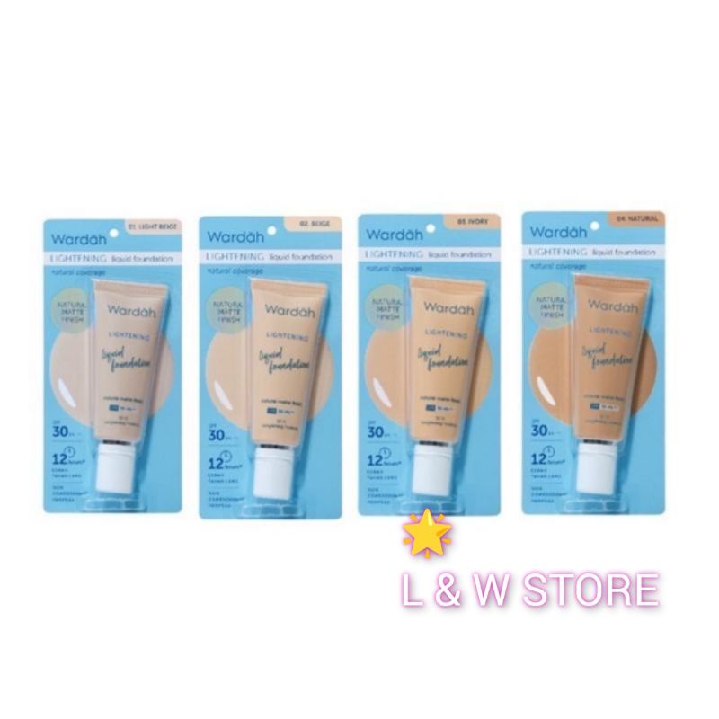 Wardah Lightening Liguid Foundation BPOM Halal SPF 30 PA+++