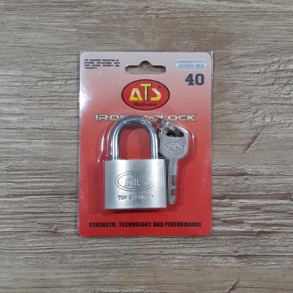 KUNCI GEMBOK PADLOCK 40 MM LEHER PENDEK / PANJANG ATS MURAH