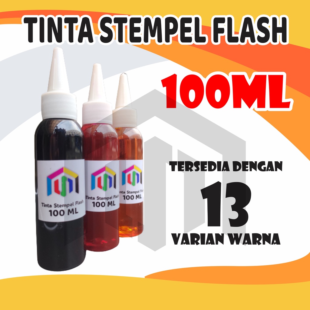 

TINTA STEMPEL FLASH 100 ML Botol Corong