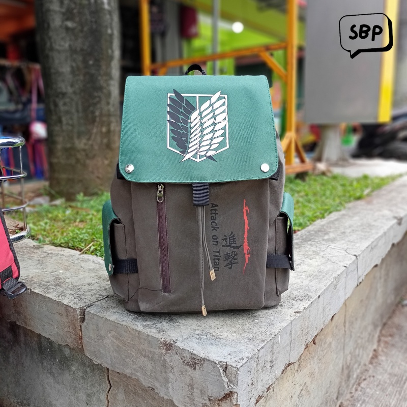 [COD] Anime Attack On Titan Tas AoT Ransel Bagpack Tas Sekolah Pria Stylish Korea Tas Wanita SBP