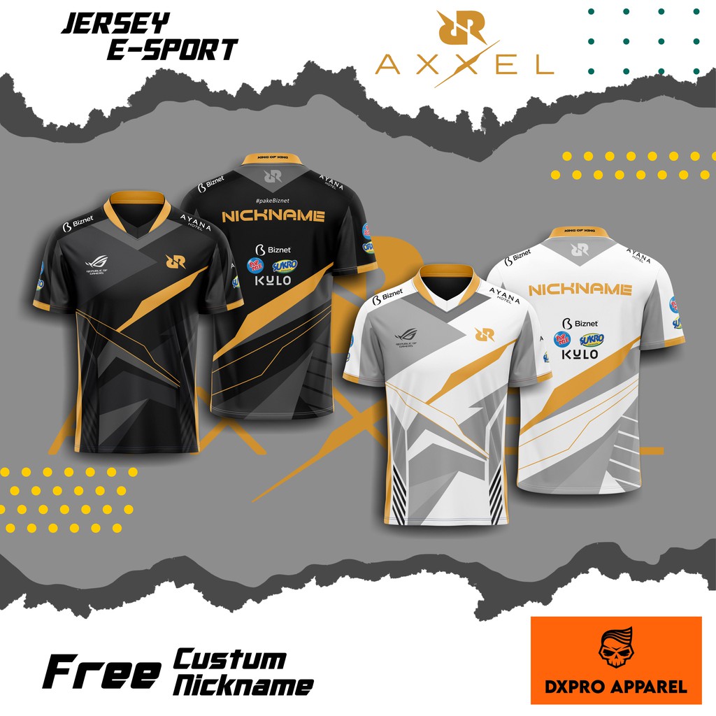 JERSEY RRQ 2021 GRATIS CUSTOM NICKNAME -Jersey gaming RRQ AXXEL