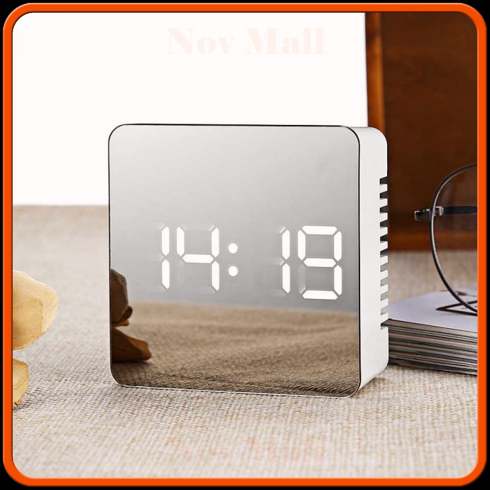 Jam Meja LED Digital Mirror Clock with Temperature - TS-570