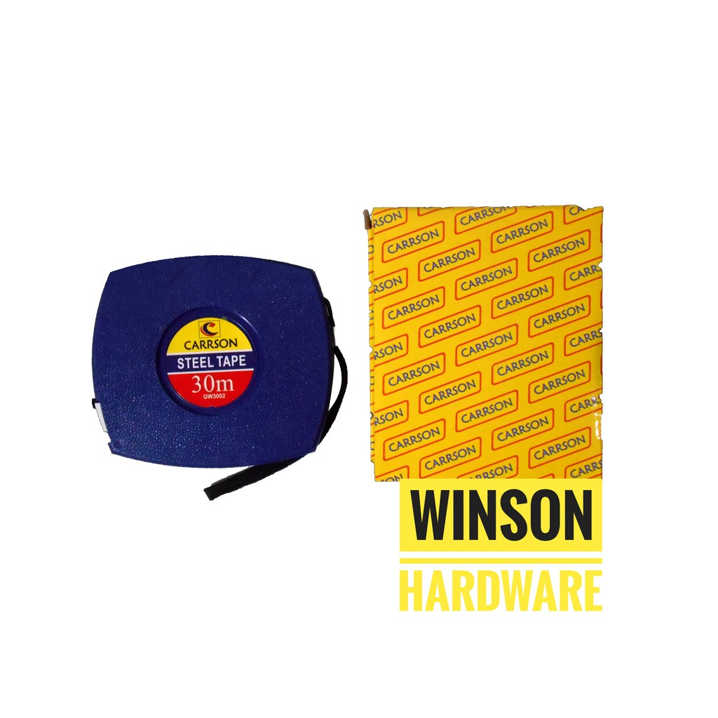 Meteran Plat Gulung Persegi 30m CARRSON / Meteran Plat Bulat 30 Meter
