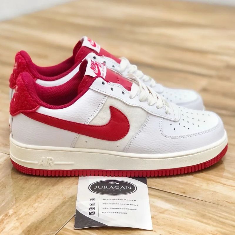 Nike Air Force 1 '07 LV8 &quot;Varsity Jacket&quot; White/Gym Red-Sail