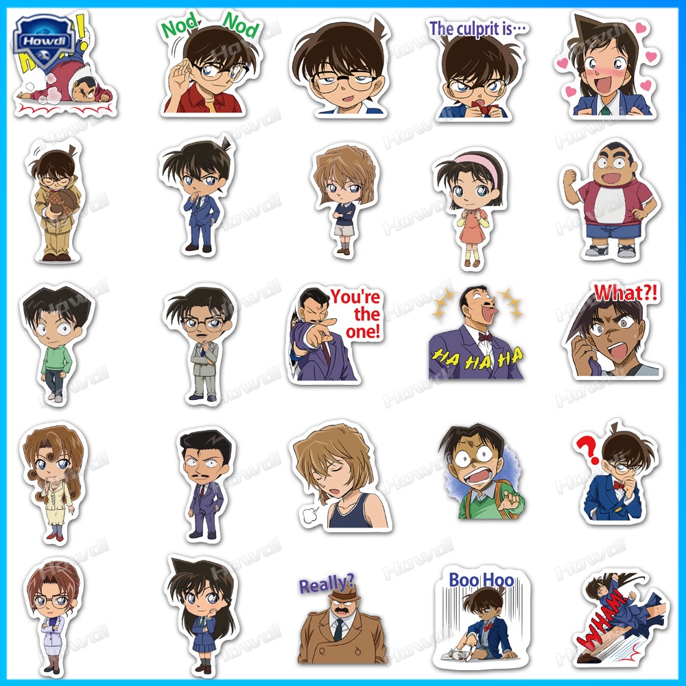 Stiker Anime Detective Conan Tahan Air Untuk Helm Motormobil