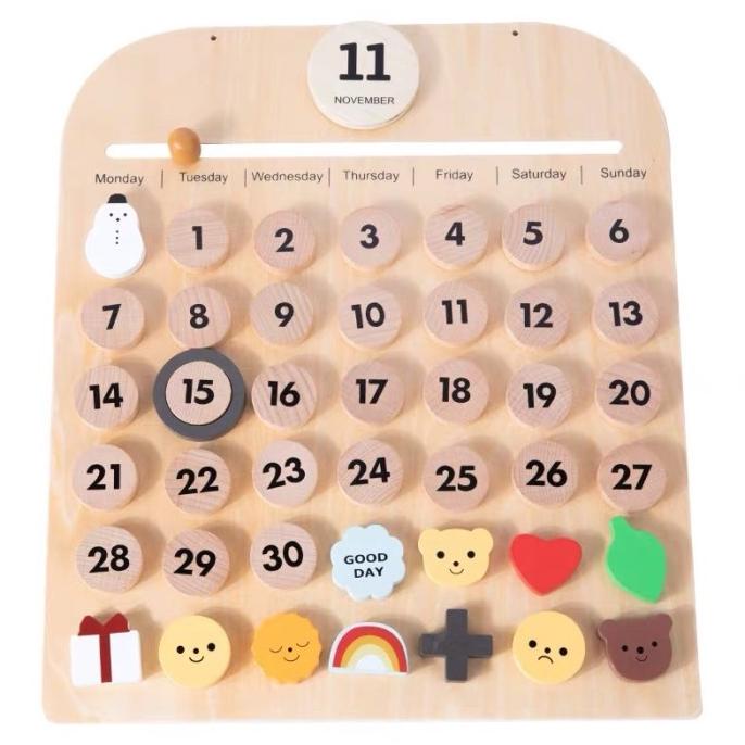 

Office & Stationery | Document Organizer | Diy Magnetic Wooden Calendar Perpetual Calendar Kalendar Bahan Kayu | Best Seller
