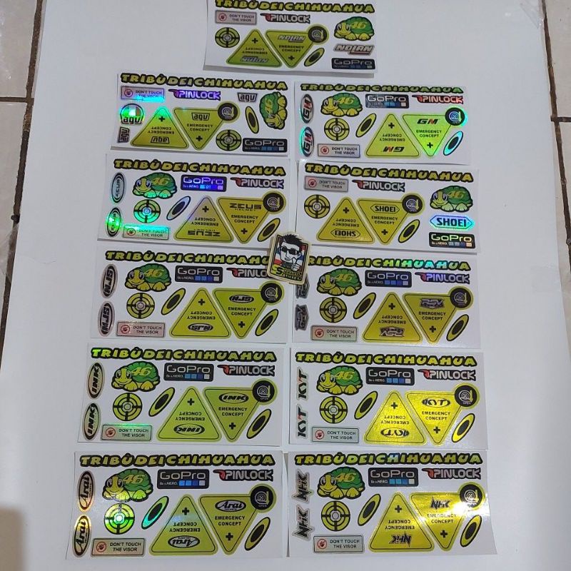 

Sticker Visor Helm Set Hologram