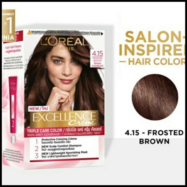 Loreal Paris Excellence Creme Frosted Brown 4.15 - Semir Rambut
