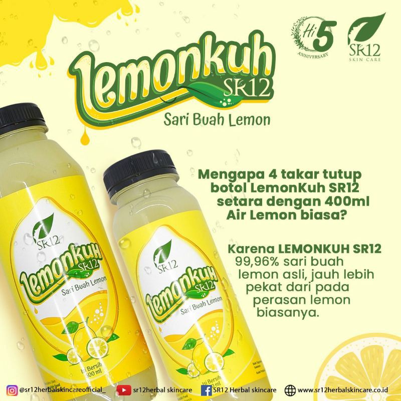 

VIRAL !! LEMONKUH SR12 / SARI BUAH LEMON 250 ML / LEMON DIET