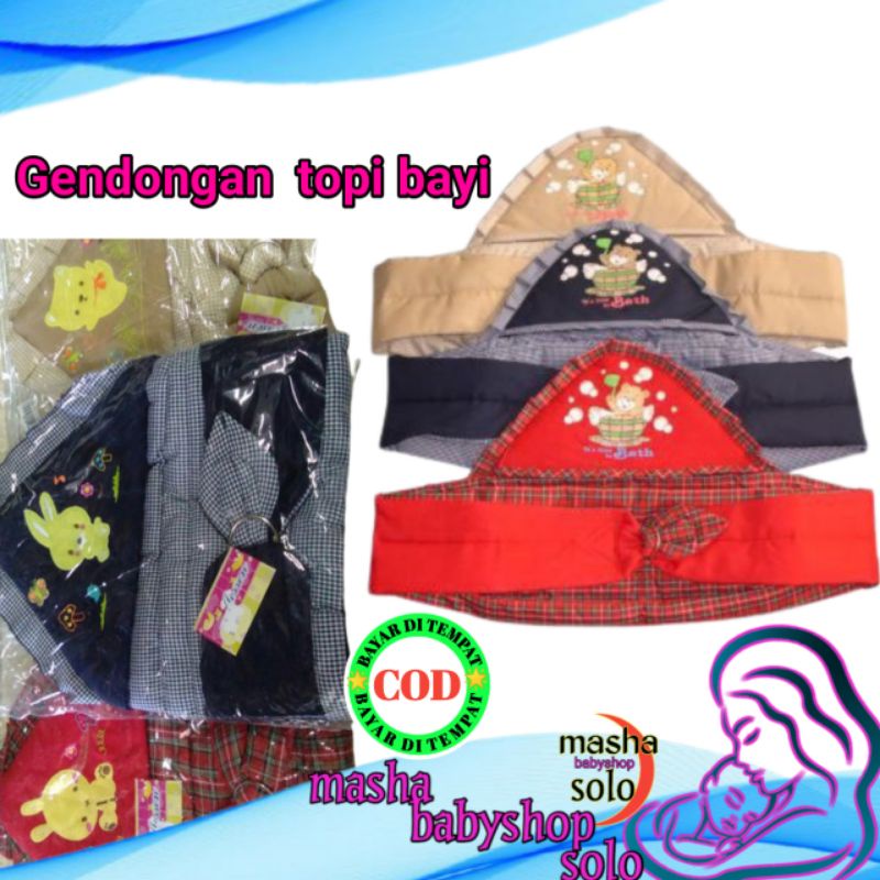 Gendongan bayi samping , Gendongan topi samping