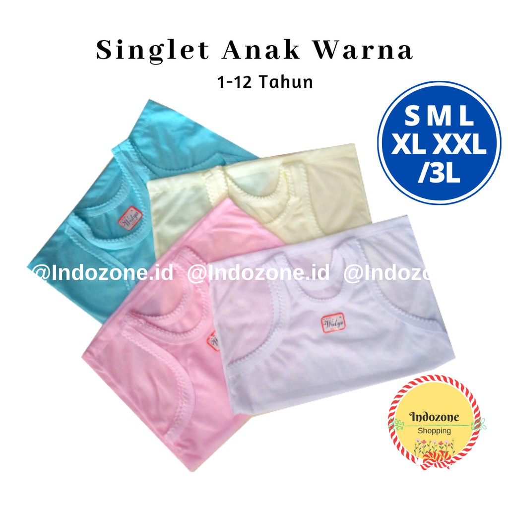 Kaos Dalam Singlet Anak 1-13 Tahun Bayi TK PAUD SD SMP SMA Warna Cowok Cewek