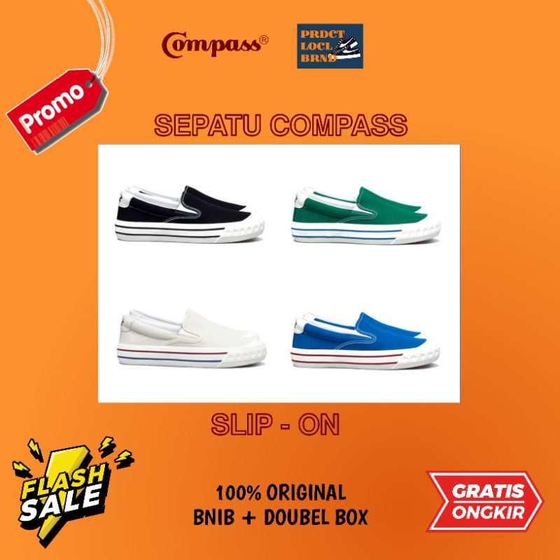 [BNIB] SEPATU COMPASS RETROGRADE SLIP ON