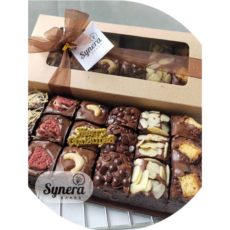 

[20x10] - Hampers Lebaran Idul Fitri - Ultah Ulang Tahun Kado - Brownies Fudge Panggang - Murah Enak Synera Bakes