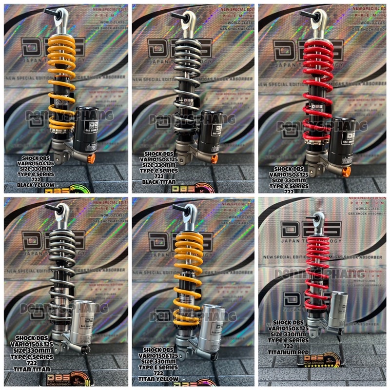 Shock DBS Tabung Bawah Matic Singel Shockbreaker DBS 722 E Series 330mm Vario 125 150 Mio X Raider Click 125 150 FOURSIX_46