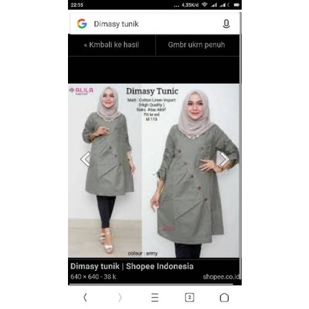 Dimasy tunik atasan wanita fashion remaja muslim