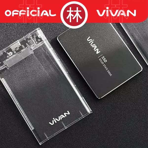 Vivan VSHD1 Casing Hardisk External Case Transparent 2.5&quot; SATA USB 3.0