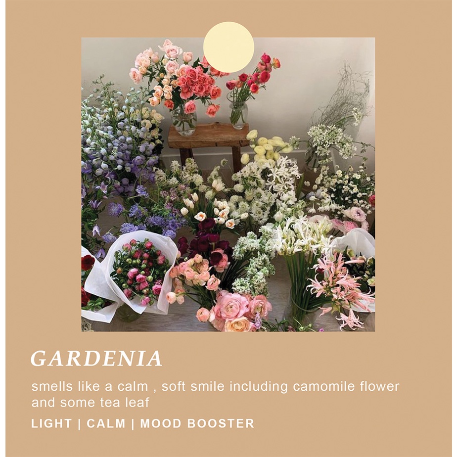 Edriahome Room and Linen Spray Gardenia 250 ML/ Spring in Provence Series/ Anti Bacterial/ Multipurpose Room and Pillow Spray / Fabric Spray / Bed Spray /  Pillow Spray /  Laundry Spray / Odor Eliminator / Pengharum Ruangan dan Kain