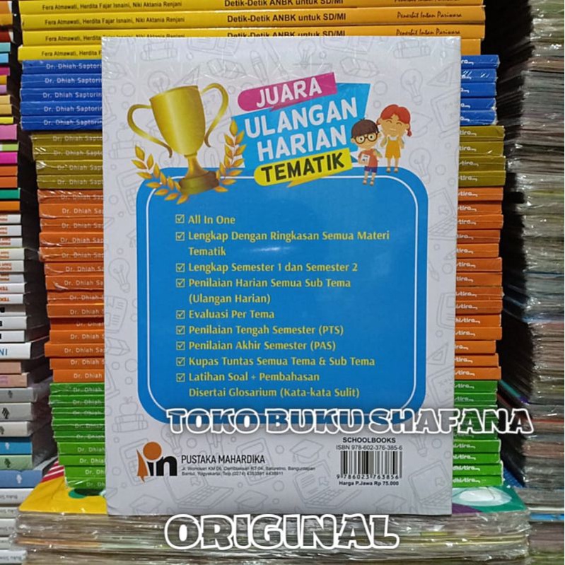 Buku Juara Ulangan Harian Tematik Kelas 6 SD/MI Pustaka Mahardika Kurikulum 2013 ORI