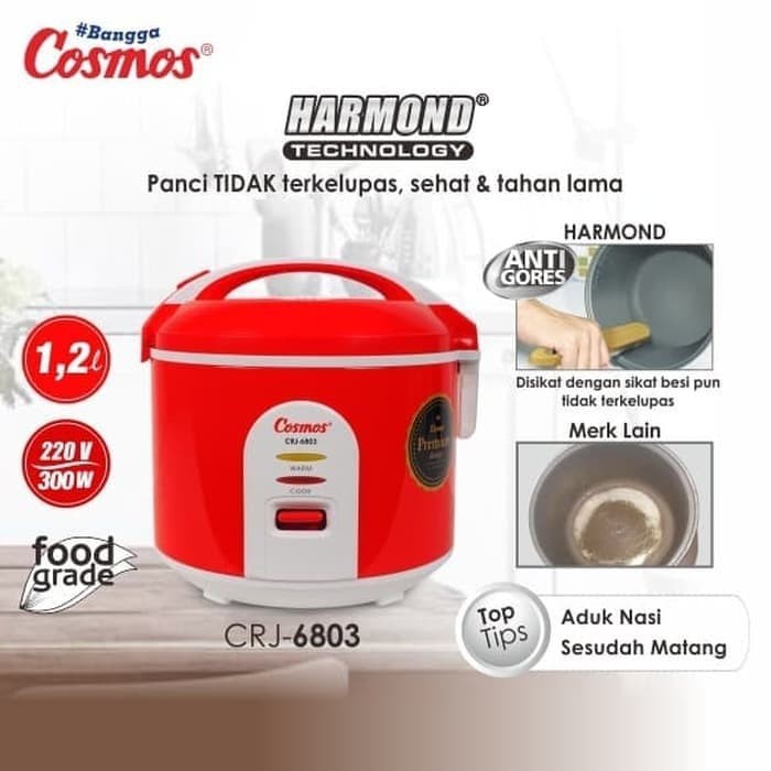 COSMOS Rice Cooker Harmond 1.2 Liter CRJ 6803