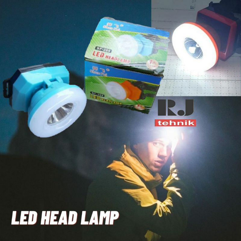 Senter Kepala Baterai Tahan Lama LED Head Lamp Outdoor Camping SF