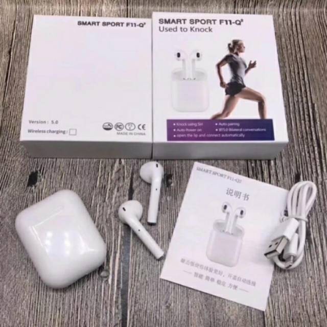 HF EARPHONE HEADSET WIRELESS TOUCH EARBUDS BLUETOOTH SPORT F11