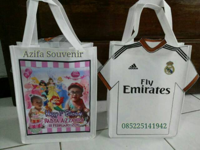 Tas Ultah / Goodie Bag Souvenir Ulang Tahun Anak Murah  JERSEY CUSTOM-1