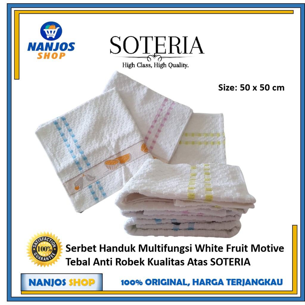 Kain / Kain Lap / Kain Lap Motif Buah Light/ Serbet / Serbet Handuk Light SOTERIA