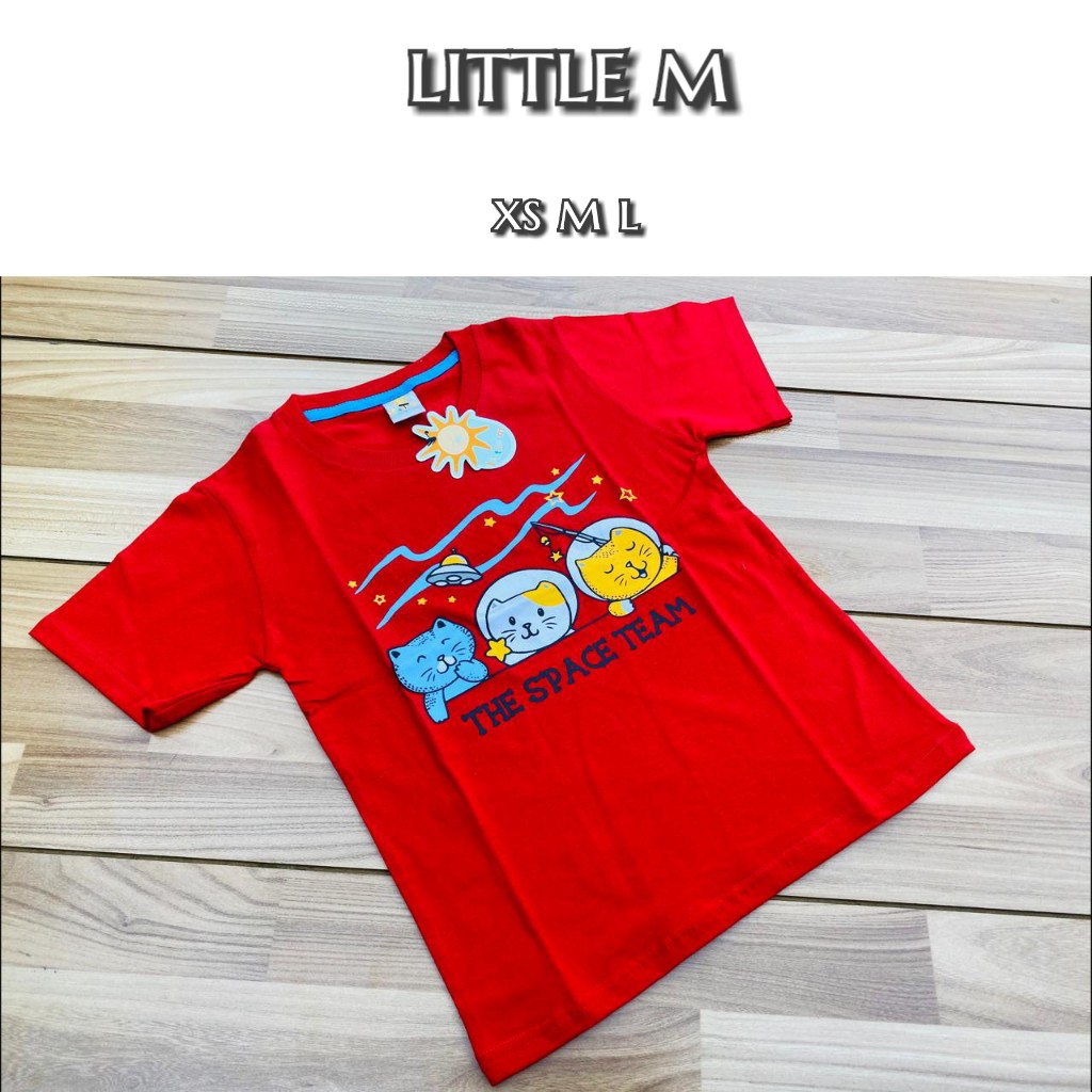 kaos little m merah21