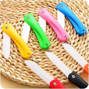 Pisau Dapur Lipat Unik Portable Knife Bahan Keramik MO