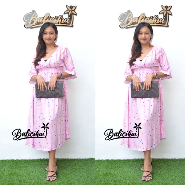 Balicihui Dress Moza Lengan Dress Wanita Dress Busui Dress Menyusui Dress Bali Long Dress Kasual