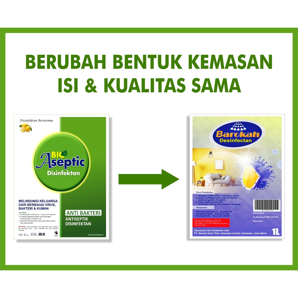 Diskon!! 1 Liter Disinfektan Antiseptic  Untuk Steril Barang Dan Ruangan Gratis Masker Kain