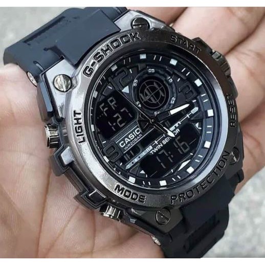 JAM TANGAN PRIA G-SHOCK GSHOCK KEPALA BESI METAL GST 8400 ANTI AIR