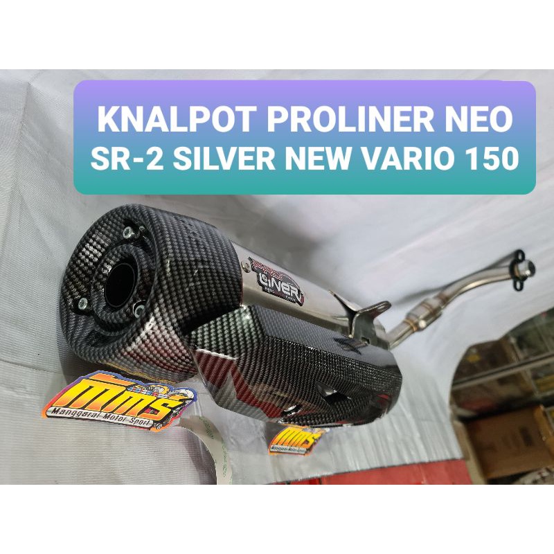 KNALPOT PROLINER NEO SR-2 SILVER NEW VARIO 125/150