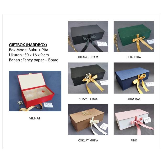 

Sale!!! Kotak Kado Pita/Giftbox Model Buku Uk. 30 X 16 X 9 Cm (Mix) - Paling Diminati