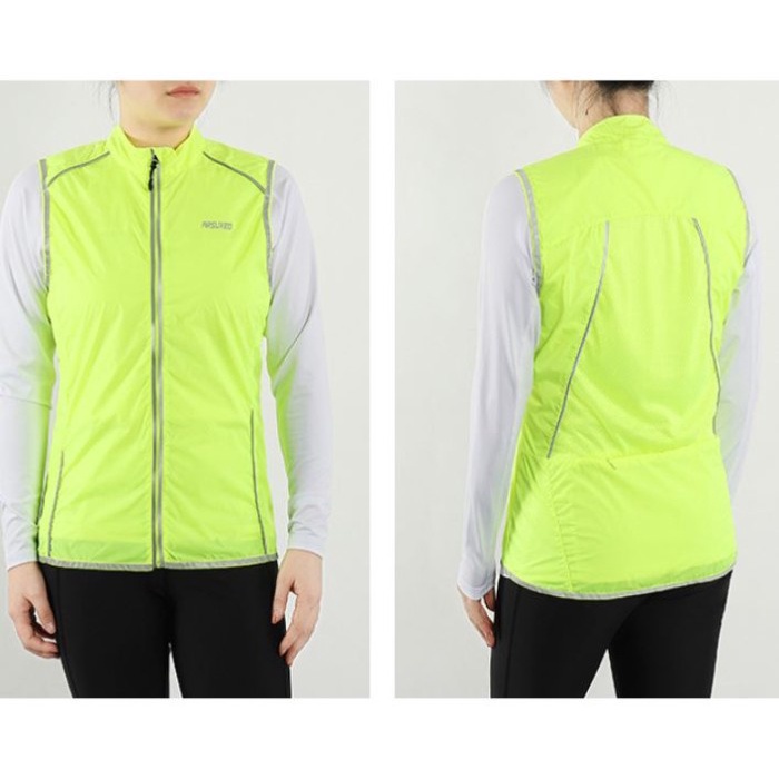 Jaket Rompi Sepeda Wanita Windproof Breathable ARSUXEO 18V5