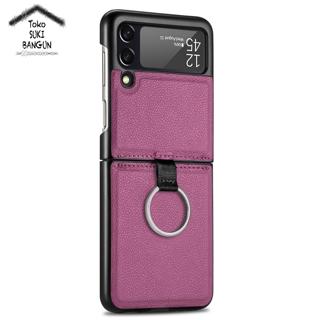 Case Samsung Galaxy Z Flip4 Flip 4 Leather Keyring Cover Pouch Protector Casing ZFL4-003