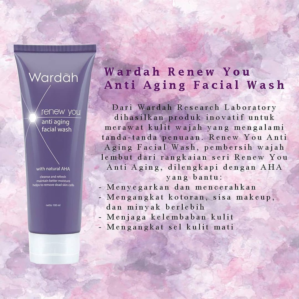 PROMO Wardah Renew You anti aging facial wash 100ml/Sabun Wajah/WARDAH/RENEW YOU