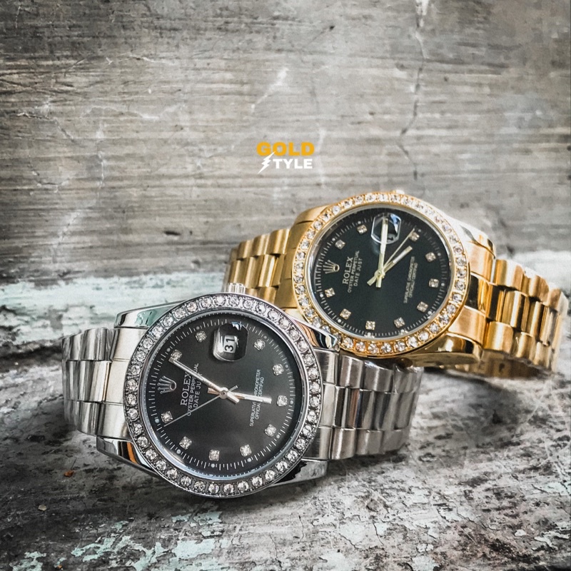 Jam Tangan Rolex Oyster perpetual datejust warna gld