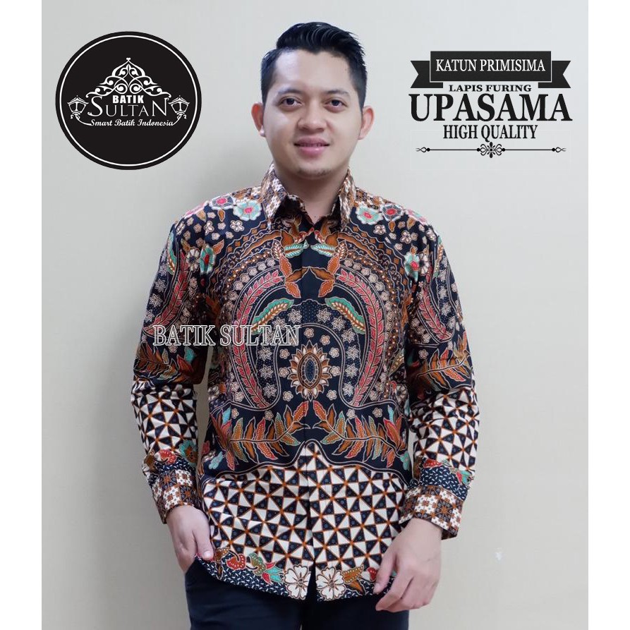 Upasama Kemeja Batik Pria Panjang Full Furing by Batik Sultan